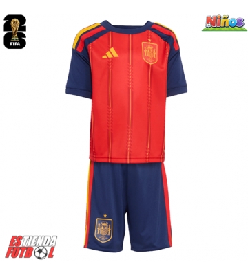 España Primera Equipación Niños Mundial 2026 Manga Corta (+ Pantalones cortos)